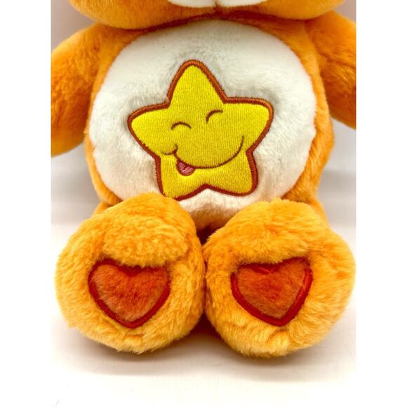 Care Bears 2003 Laugh A Lot Bear Plush 13” Inch Star Orange Stuffed Toy EUC - Picture 3 of 12